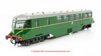 19405 Heljan AEC Railcar number W26W in BR Green Livery with Speed Whiskers and dark roof